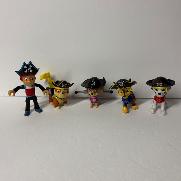 Other - Paw Patrol Pirate Pups Action Figure Lot Ryder Marshall Chase Rubble Skye